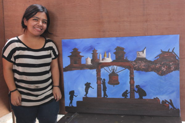 kreetika-pradhan-artist-with-painting-1